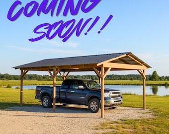 Zelfgemaakte carportplannen: budgetvriendelijke houten autostalling van 24 x 12 x 10 (digitale download)