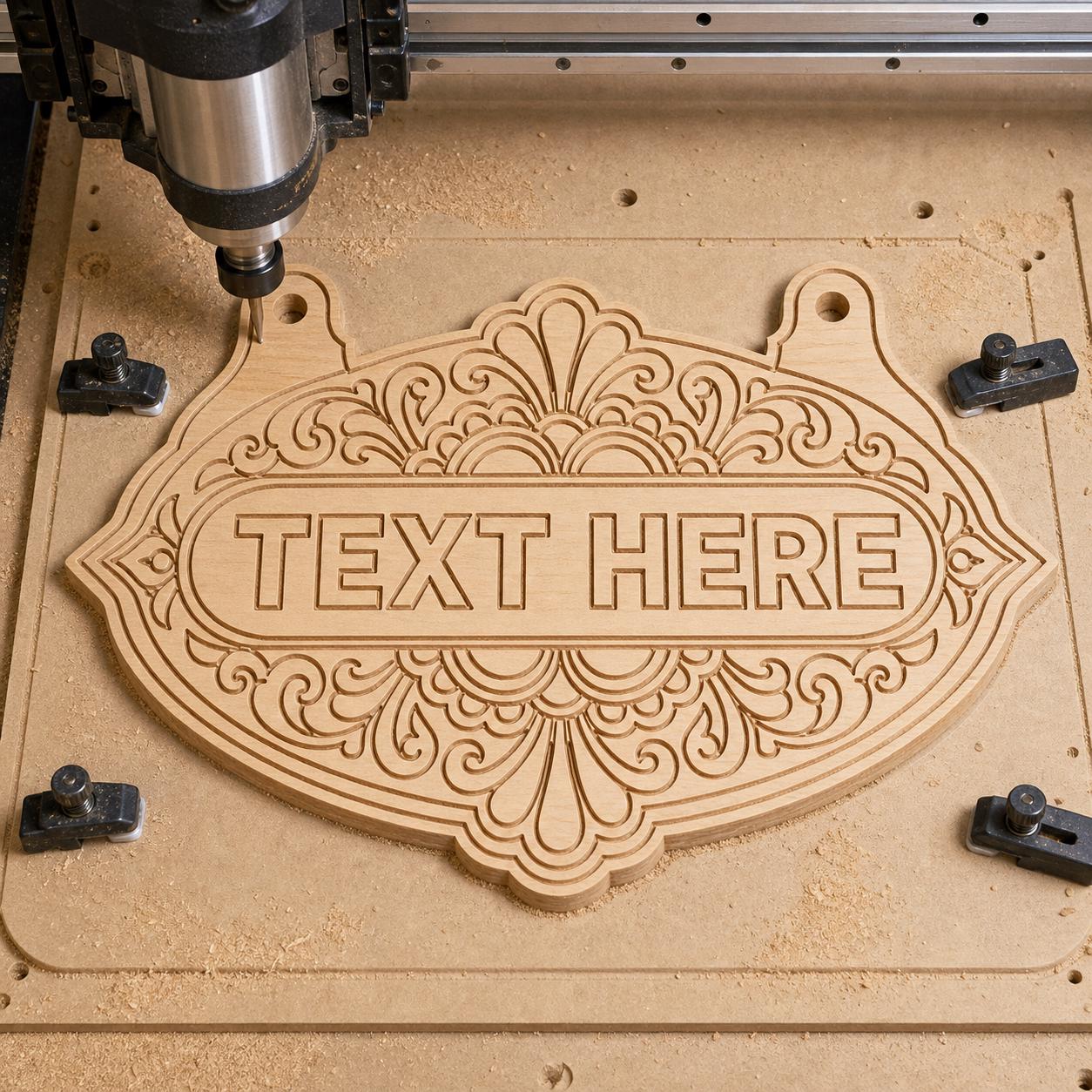 Blank Business Sign SVG DXF Bundle, 4 CNC Cut Files for Laser, Router, Glowforge, Cricut