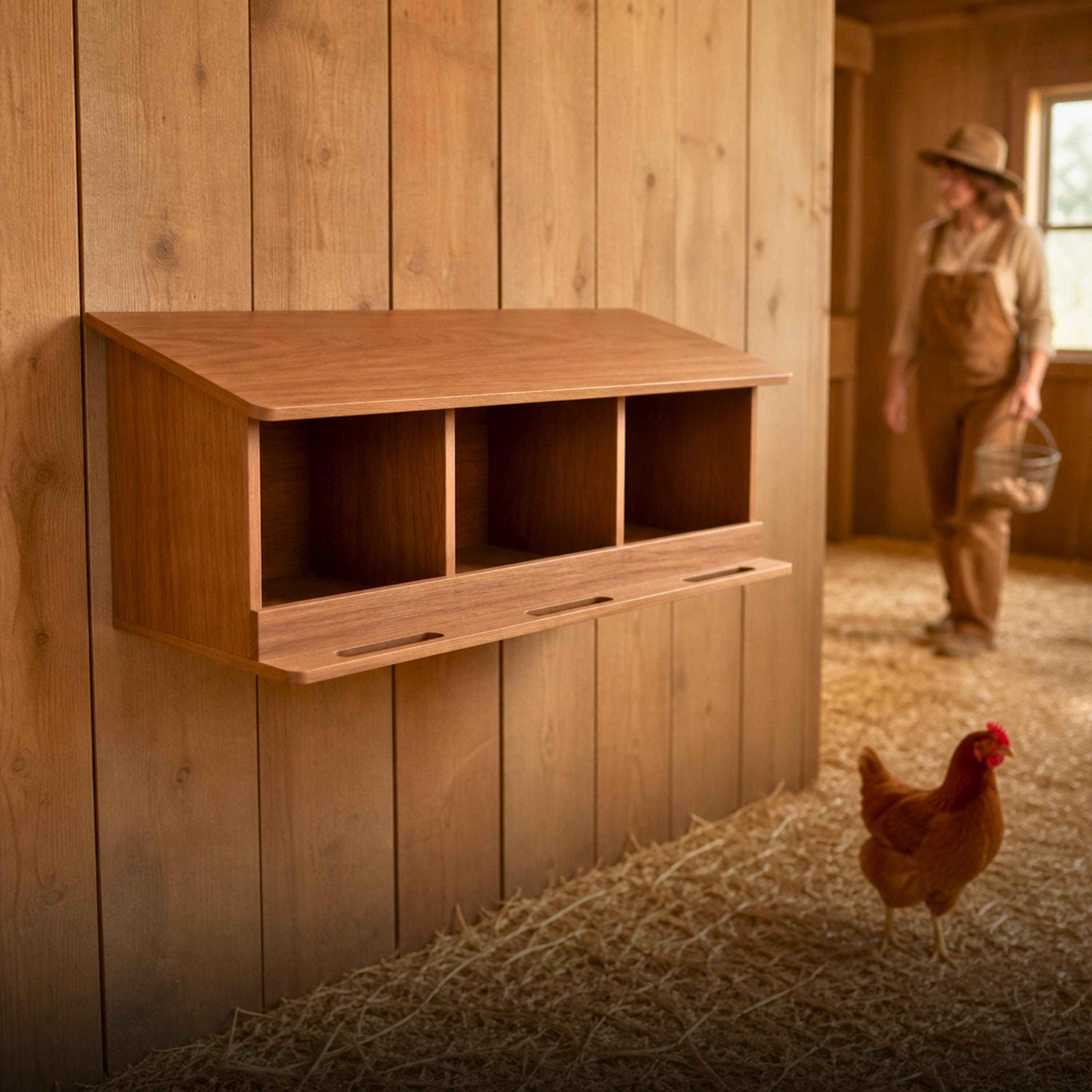 34x14x15 Chicken Nesting Box Plans - Building Guide, DXF and STL Files image 5