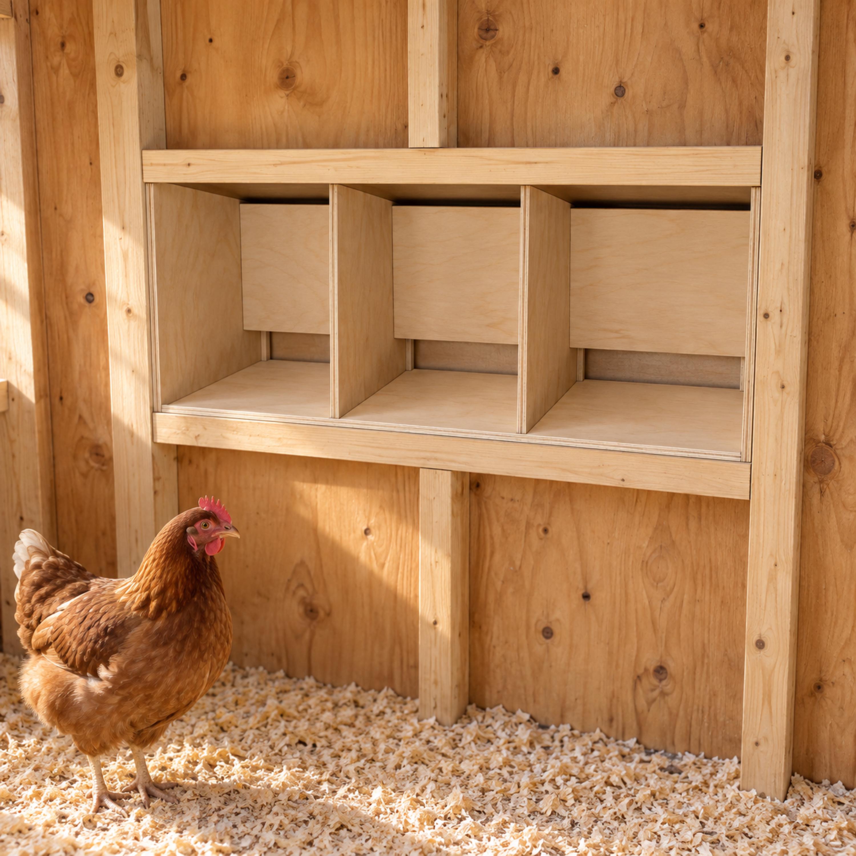 3-Bay Roll-Out Chicken Coop Nesting Box Plans | Digital Guide & DXF image 2