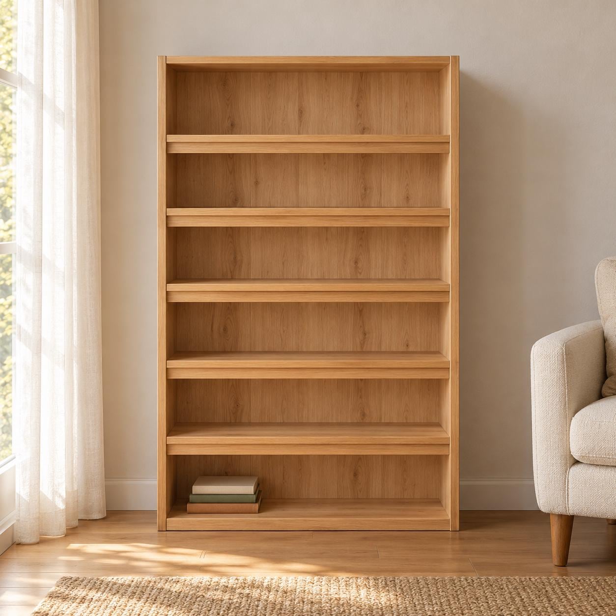 32.25 x 48 in Bookshelf Plans | Five Fixed Shelves | Safety Wall Mounting  DIY Guide image 8