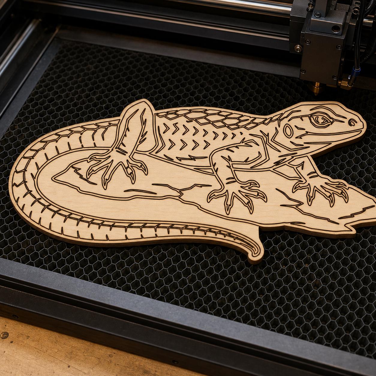 Lizard SVG DXF Bundle, 4 CNC Laser Cut Files image 5