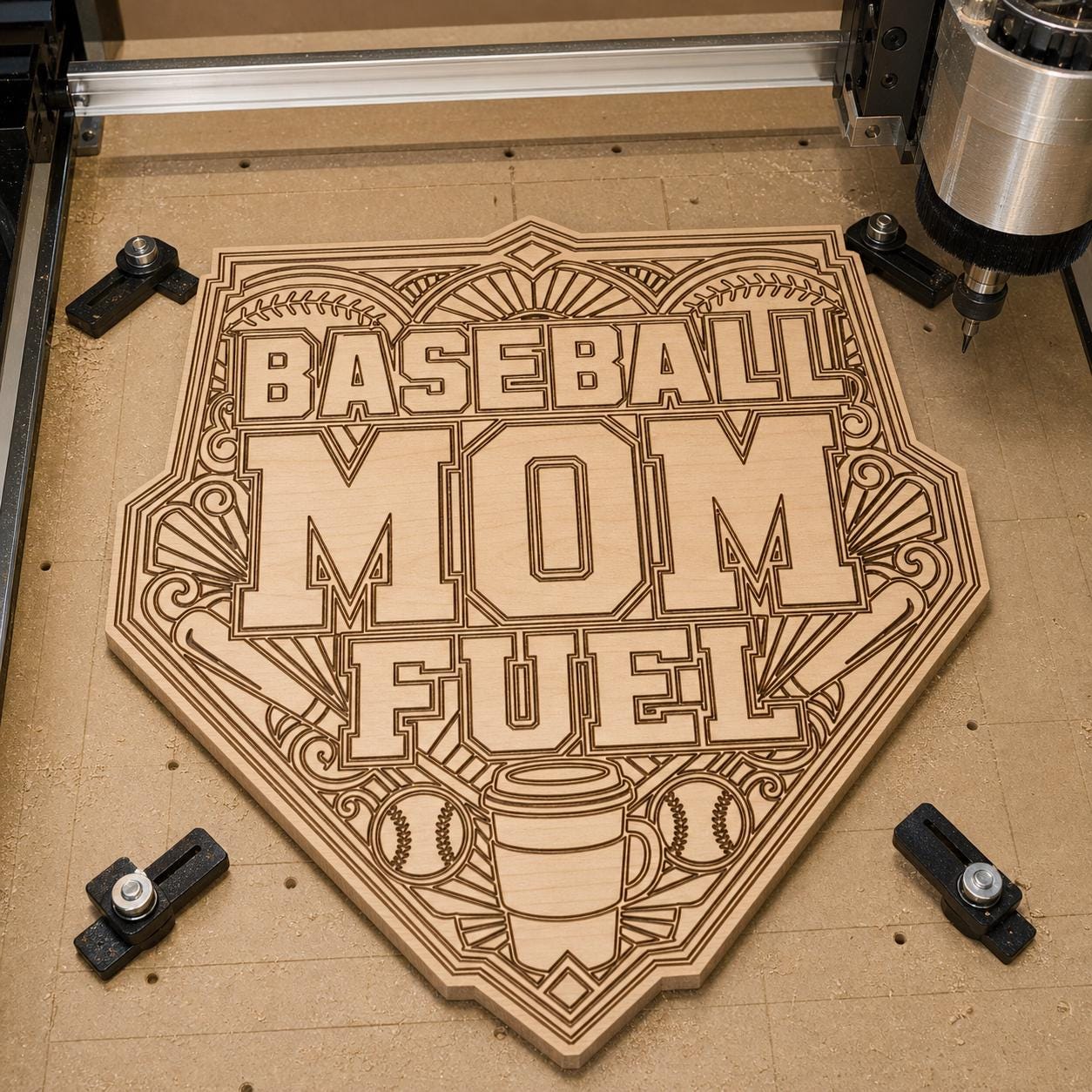 Funny Baseball Quote Sign SVG DXF Bundle, 4 CNC Cut Files for Laser, Router, Glowforge, Cricut image 4