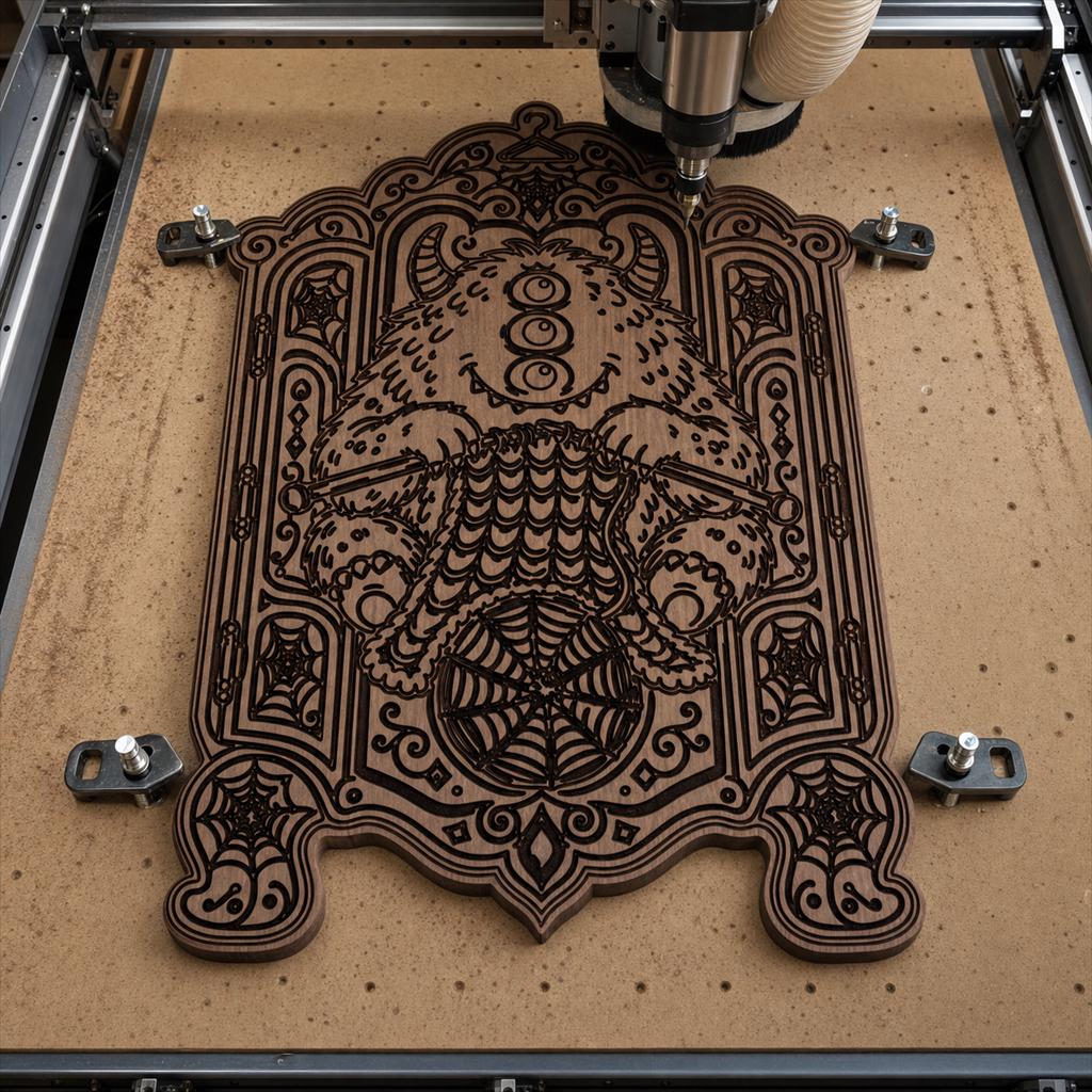 Strange Monster Portrait SVG DXF Bundle, 4 CNC Laser Cut Files image 4