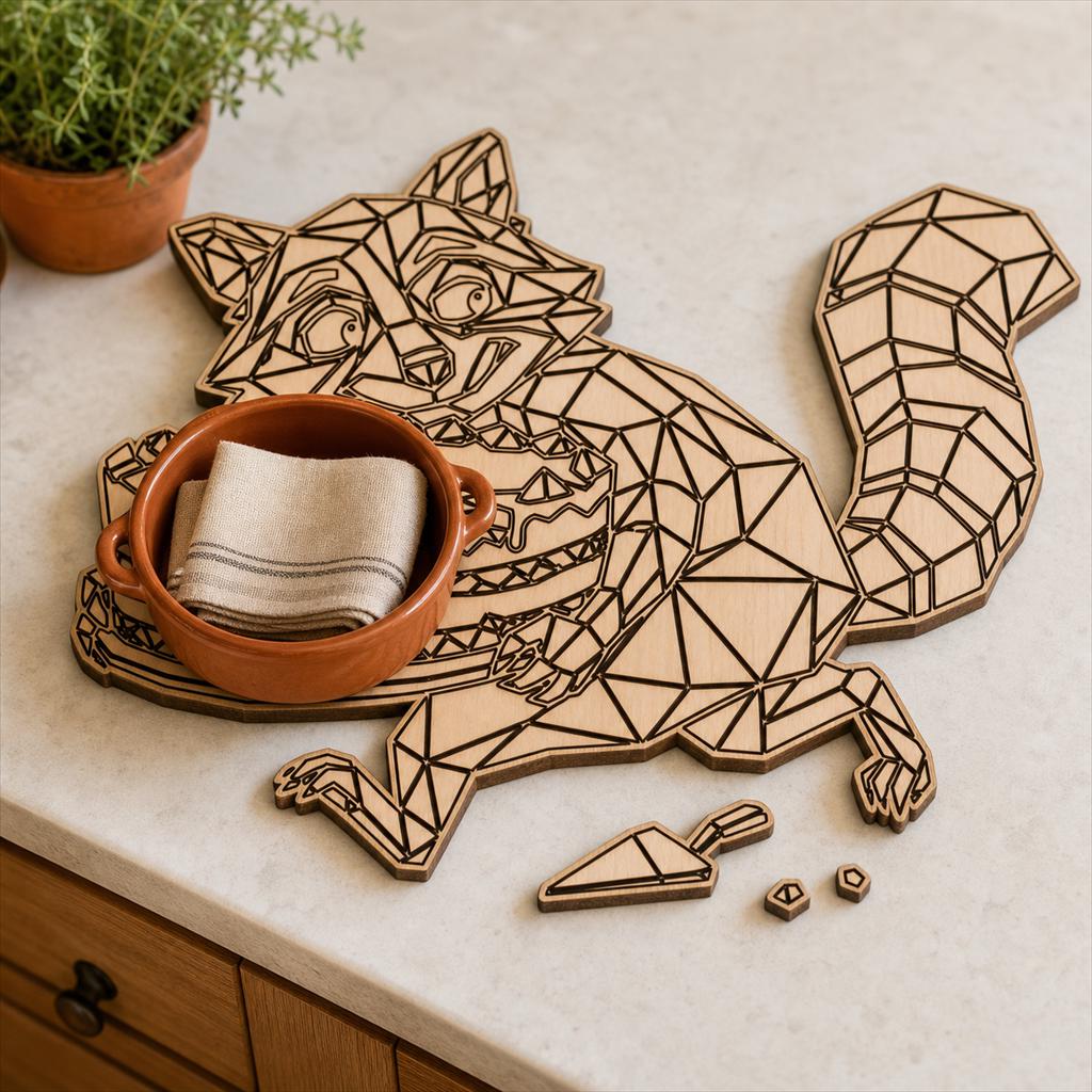 Sneaky Kitchen Critter SVG DXF Bundle, 4 Funny Kitchen CNC Designs for Magnets, Stickers, Oven Mitts image 3