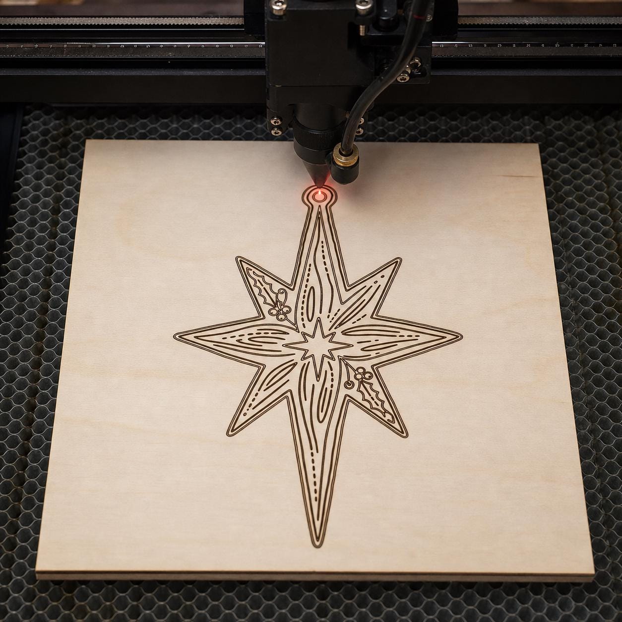 Star SVG DXF Bundle, 4 CNC Router and Laser Cut Wood Star Designs image 4