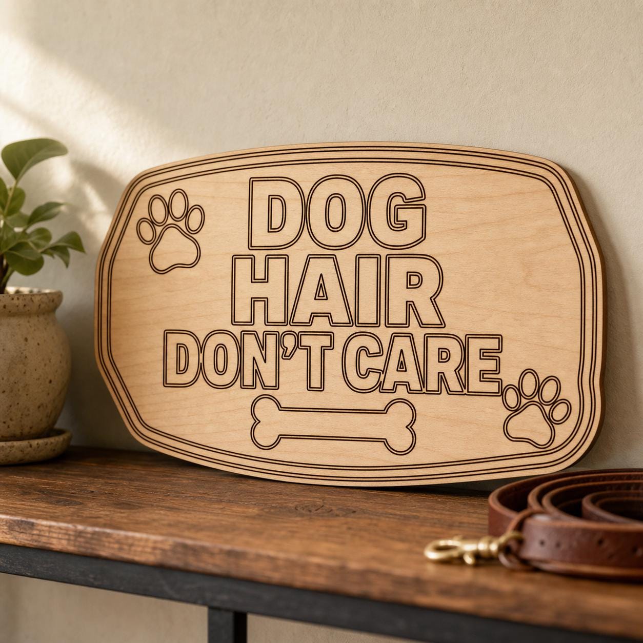 Funny Dog Quote Sign SVG DXF Bundle, 4 CNC Cut Files for Laser, Router, Glowforge, Cricut image 4