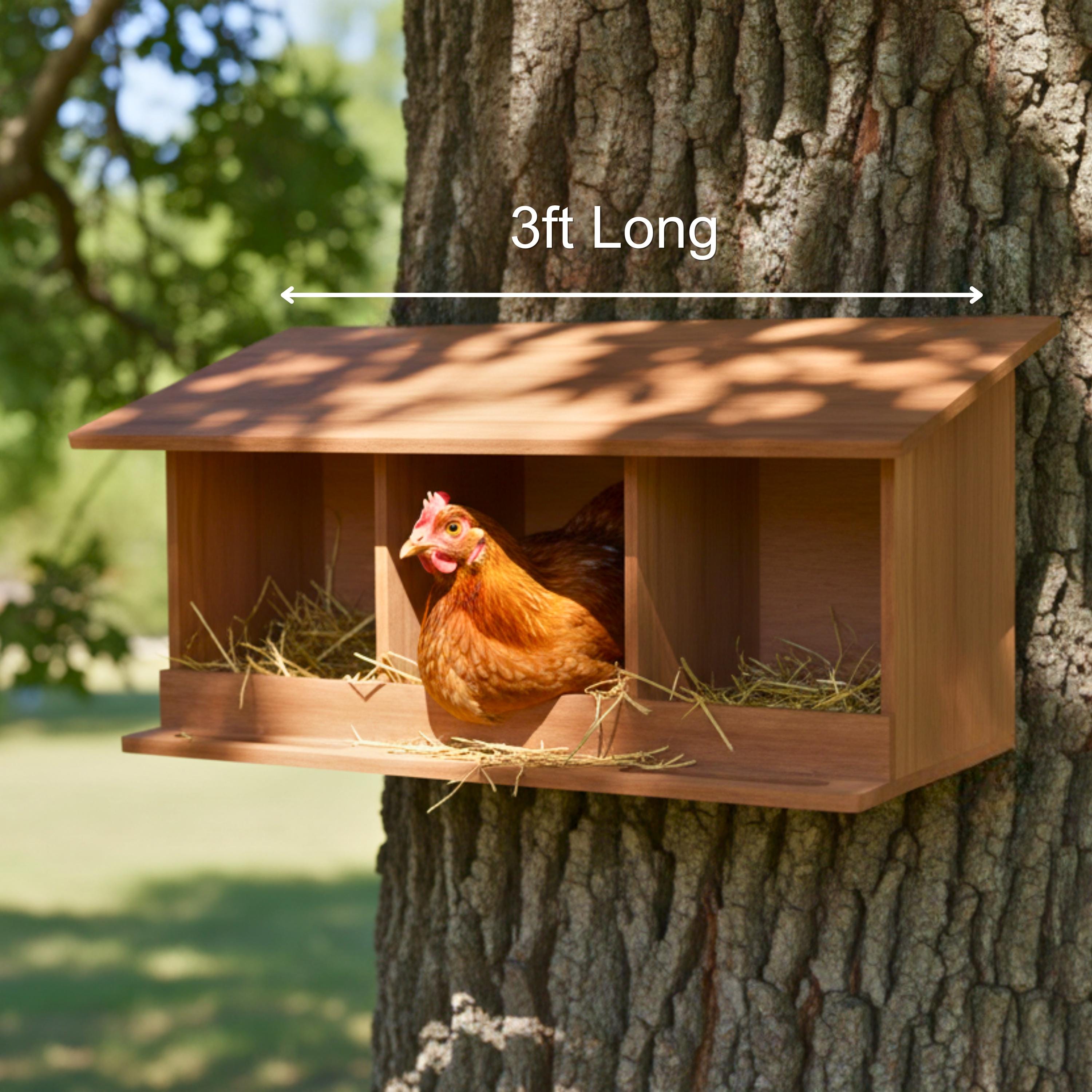 34x14x15 Chicken Nesting Box Plans - Building Guide, DXF and STL Files image 4