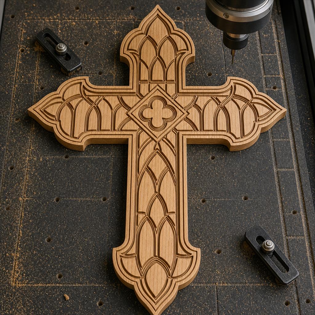 Wall Cross SVG DXF Bundle, 4 CNC Cut Files for Laser, Router, Glowforge, Cricut image 3