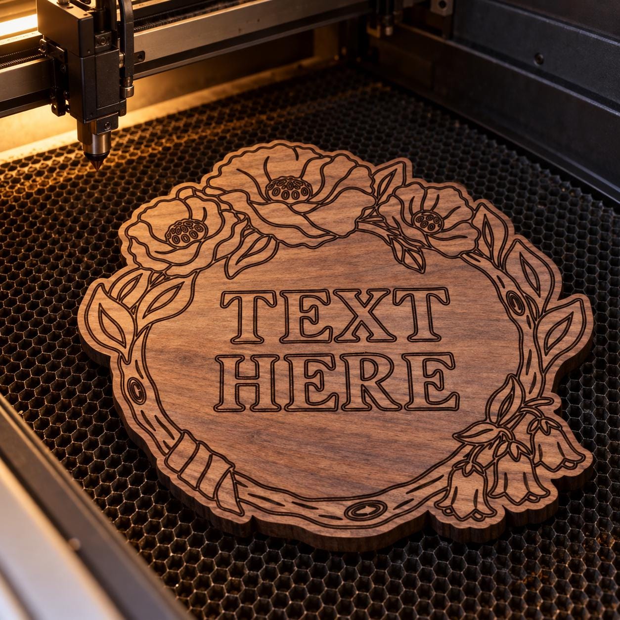 Floral Wall Art SVG DXF Bundle, 4 CNC Cut Files for Laser, Router, Glowforge, Cricut image 5