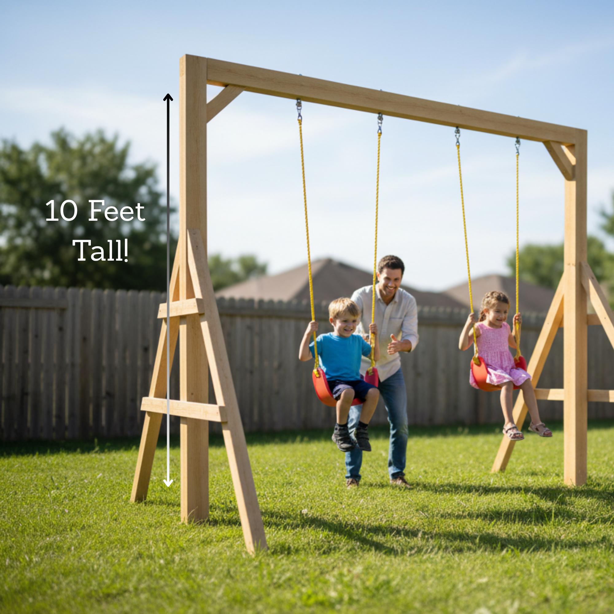12x10 Two-Swing Set Plans with Blueprints and STL Reference - Digital Download image 2