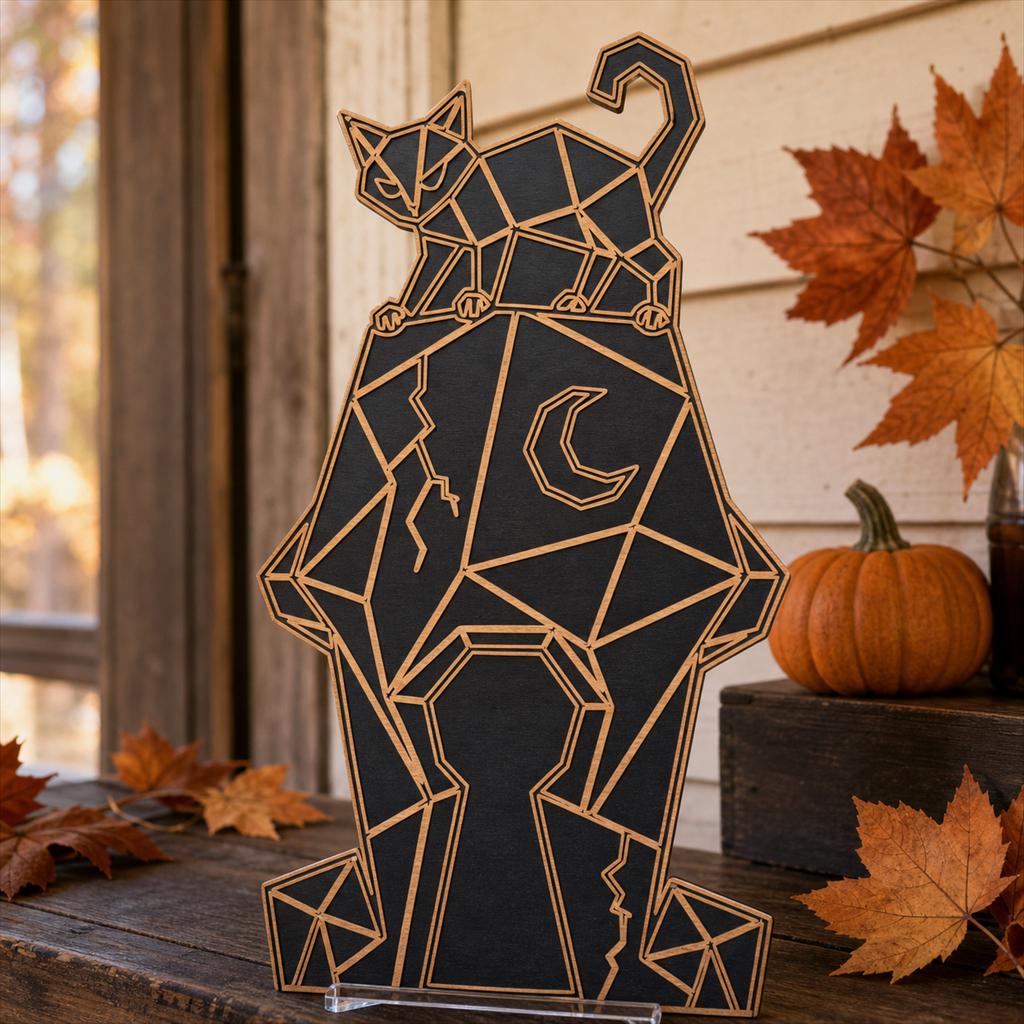 Haunted Cemetery Panel SVG DXF Bundle, 4 CNC Laser Cut Files image 5