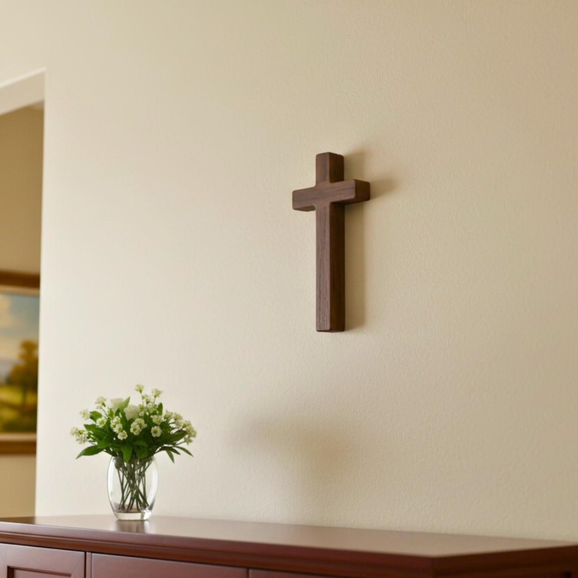 Cross with Hidden Compartment CNC Files, Custom Text, DXF and STL Digital Download image 4