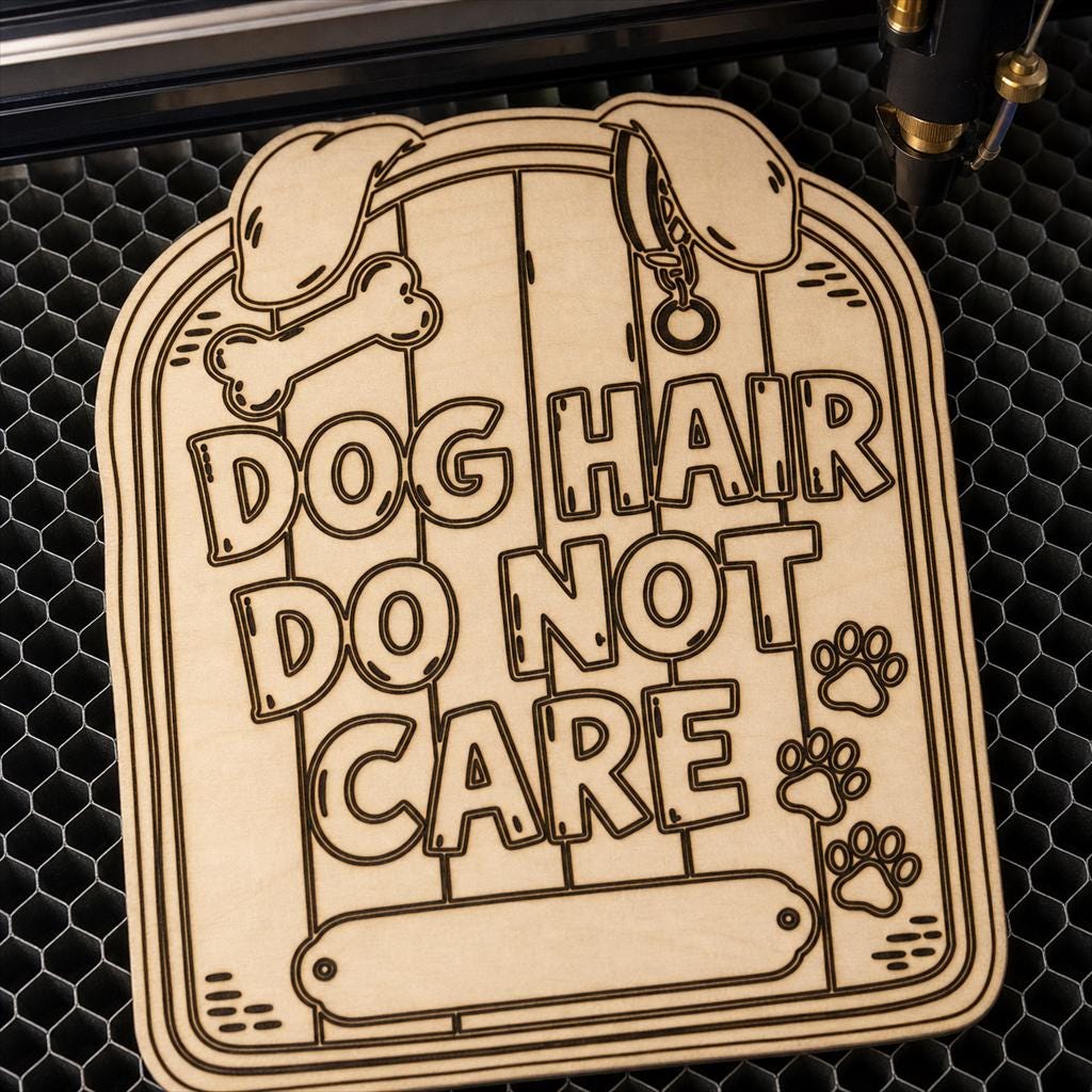 Dog Frame Sign SVG DXF Bundle, 4 CNC Cut Files for Laser, Router, Glowforge, Cricut image 3