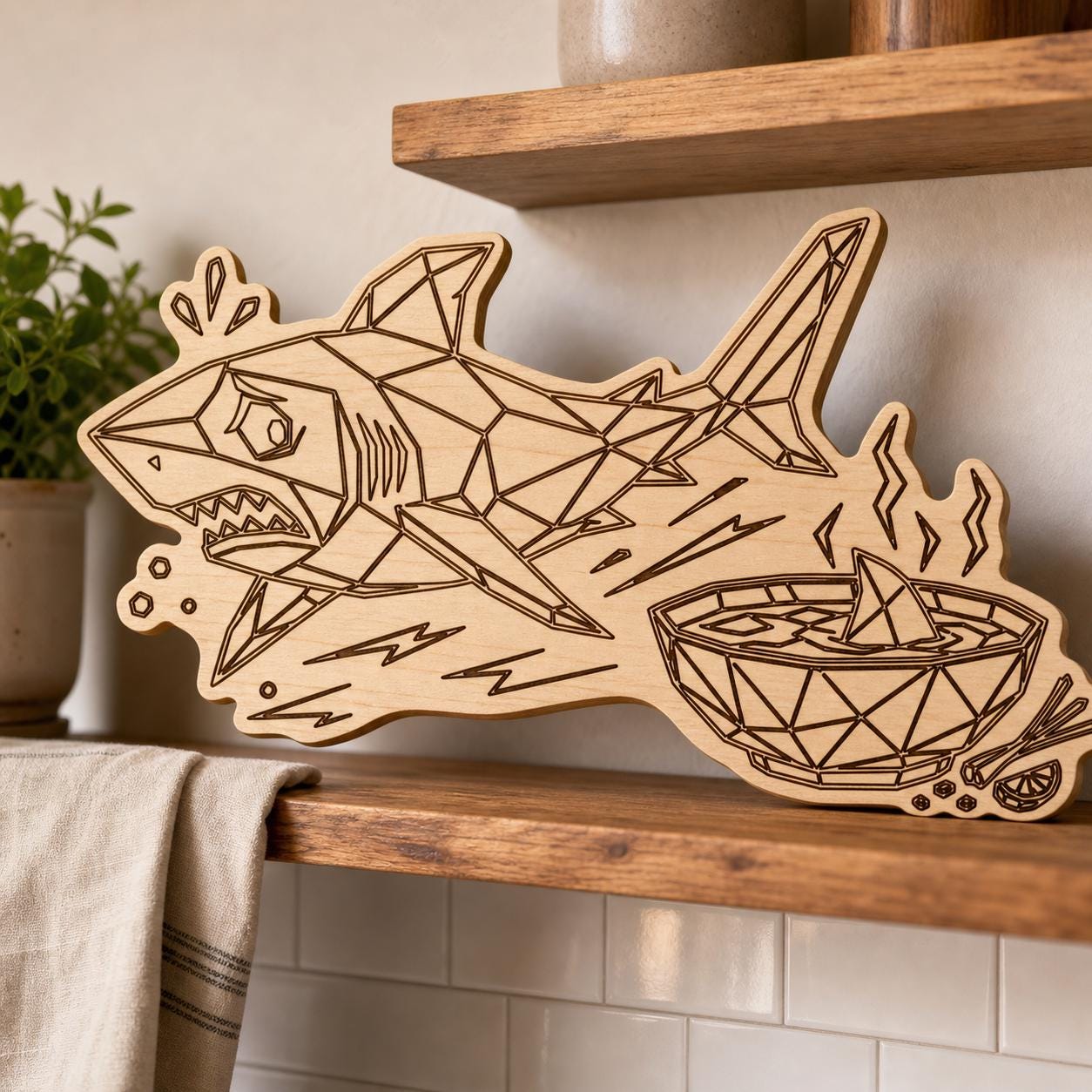 Absurd Food Scene SVG & DXF Bundle | 4 CNC & Laser Cut Files image 4