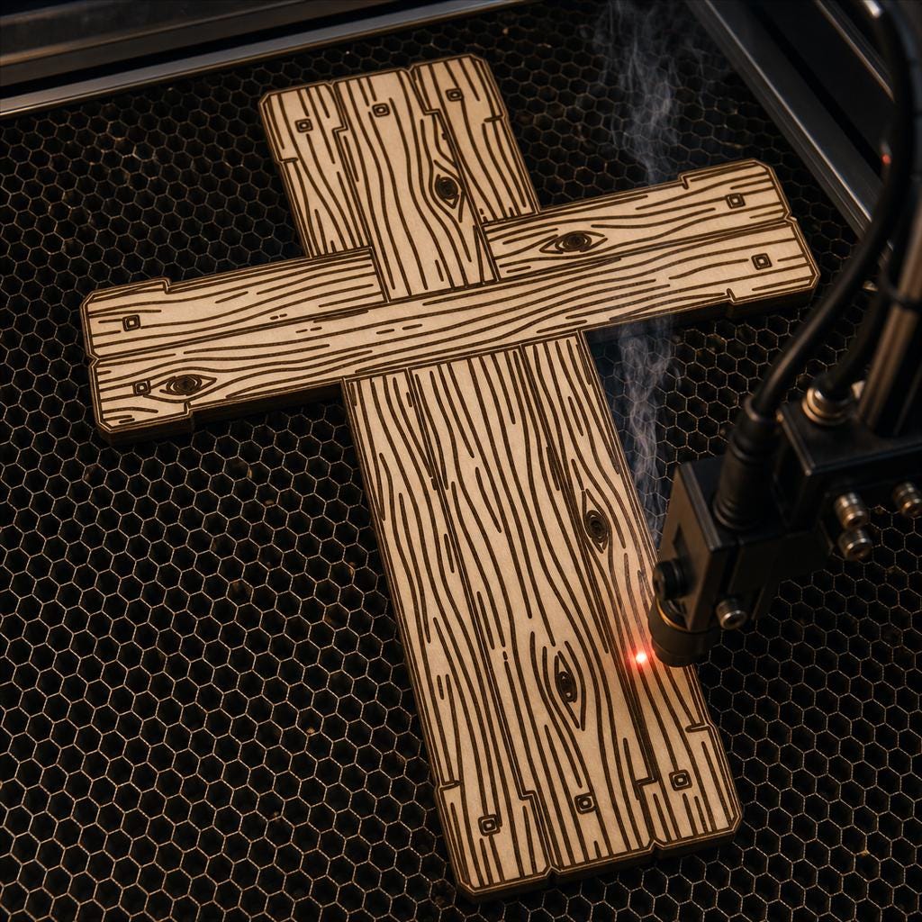 Wall Cross SVG DXF Bundle, 4 CNC Cut Files for Laser, Router, Glowforge, Cricut image 4