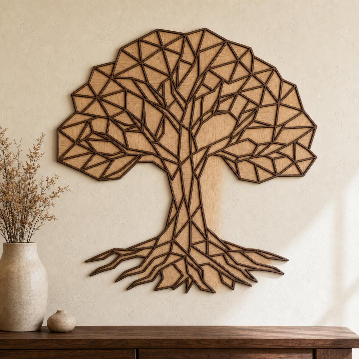 Tree Family Tree Wall Decor Cut File Bundle SVG DXF Bundle, 4 CNC Cut Files for Laser, Router, Glowforge, Cricut image 5