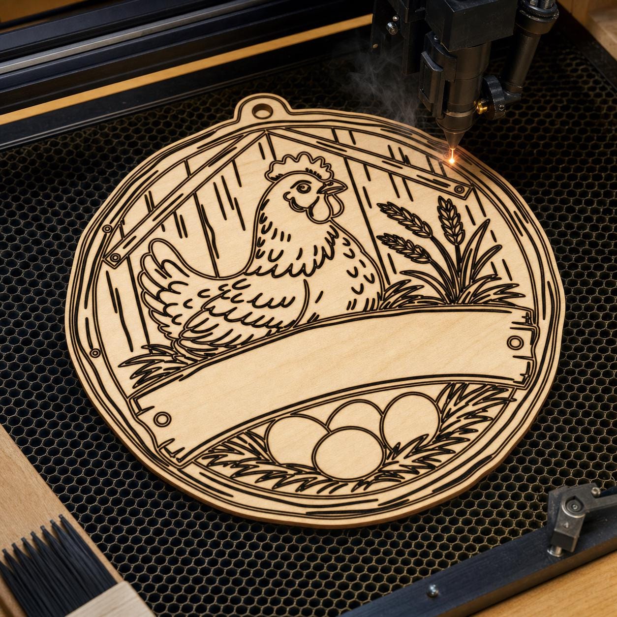 Chicken Coop Sign SVG DXF Bundle, 4 CNC Cut Files for Laser, Router, Glowforge, Cricut image 4