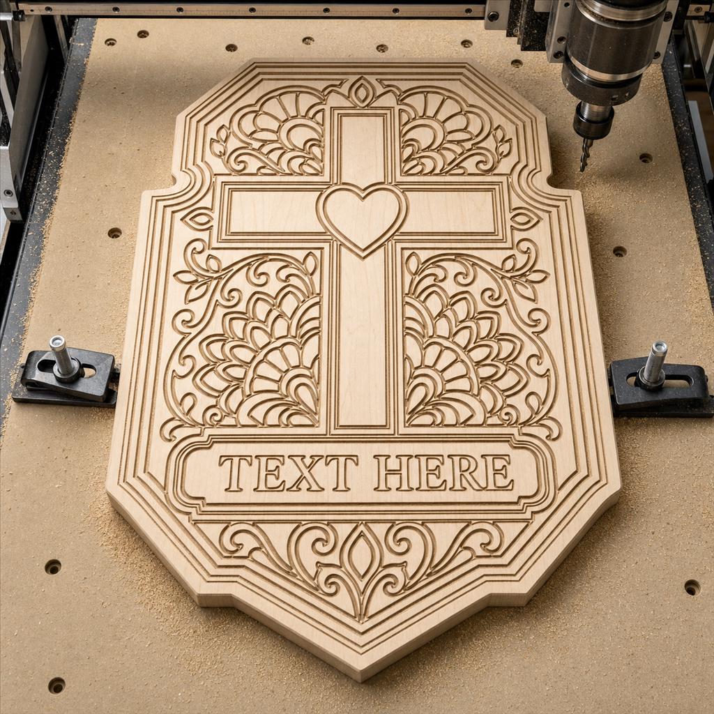 Memorial Cross SVG DXF Bundle, 4 CNC Cut Files for Laser, Router, Glowforge, Cricut image 5