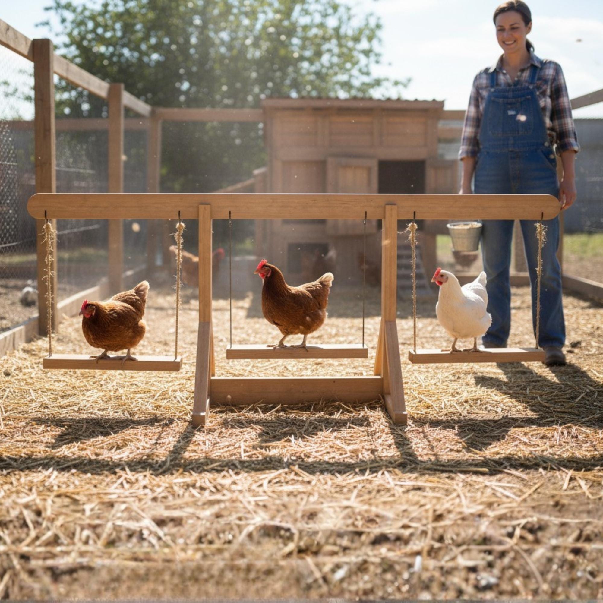 Chicken Swing Set Plans with 3D STL File, Easy Backyard Poultry Perch and Enrichment DIY PDF Download image 3