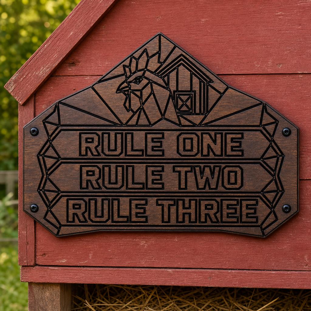 Chicken Coop Sign SVG DXF Bundle, 4 CNC Cut Files for Laser, Router, Glowforge, Cricut image 5