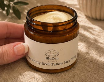 Whipped Beef Tallow Face Moisturizer | Tallow Face Cream | Natural Moisturizer for Dry Sensitive Skin | Handmade in Texas