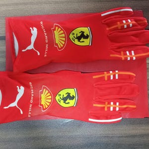 Guantes de carreras inspirados en Charles Leclerc / Simulación y carreras de karts imagen 7