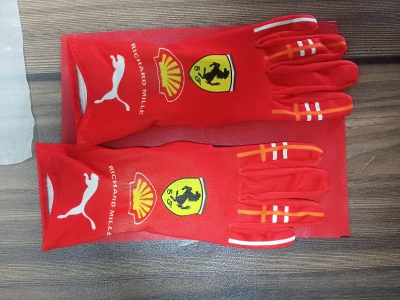 Guantes de carreras inspirados en Charles Leclerc / Simulación y carreras de karts imagen 7