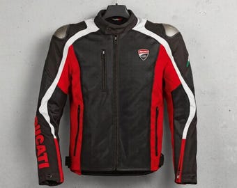 Ducati Corse Summer C4 Fabric Jacket | Waterproof Cordura | CE Armored Motorcycle Riding Gear
