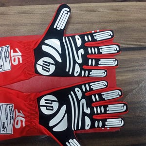 Guantes de carreras inspirados en Charles Leclerc / Simulación y carreras de karts imagen 8
