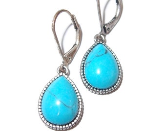 NINE WEST Vintage Collection Turquoise Pierced Earrings