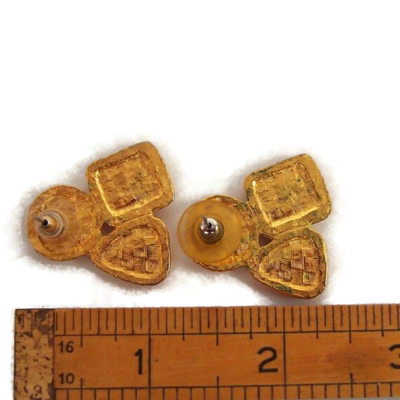 White Enamel Circle, Square, Triangle Shape Post … - image 3