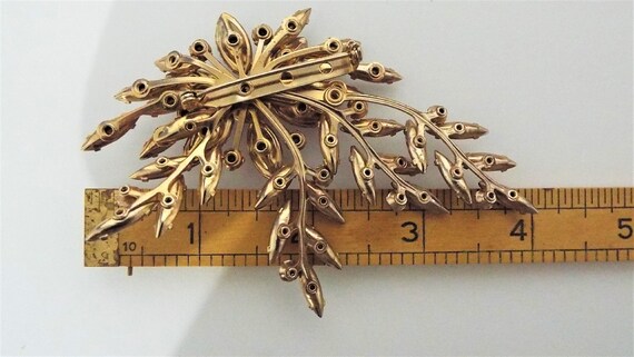 BLOWOUT SALE 4" Spiked Lavender Floral Brooch and… - image 6