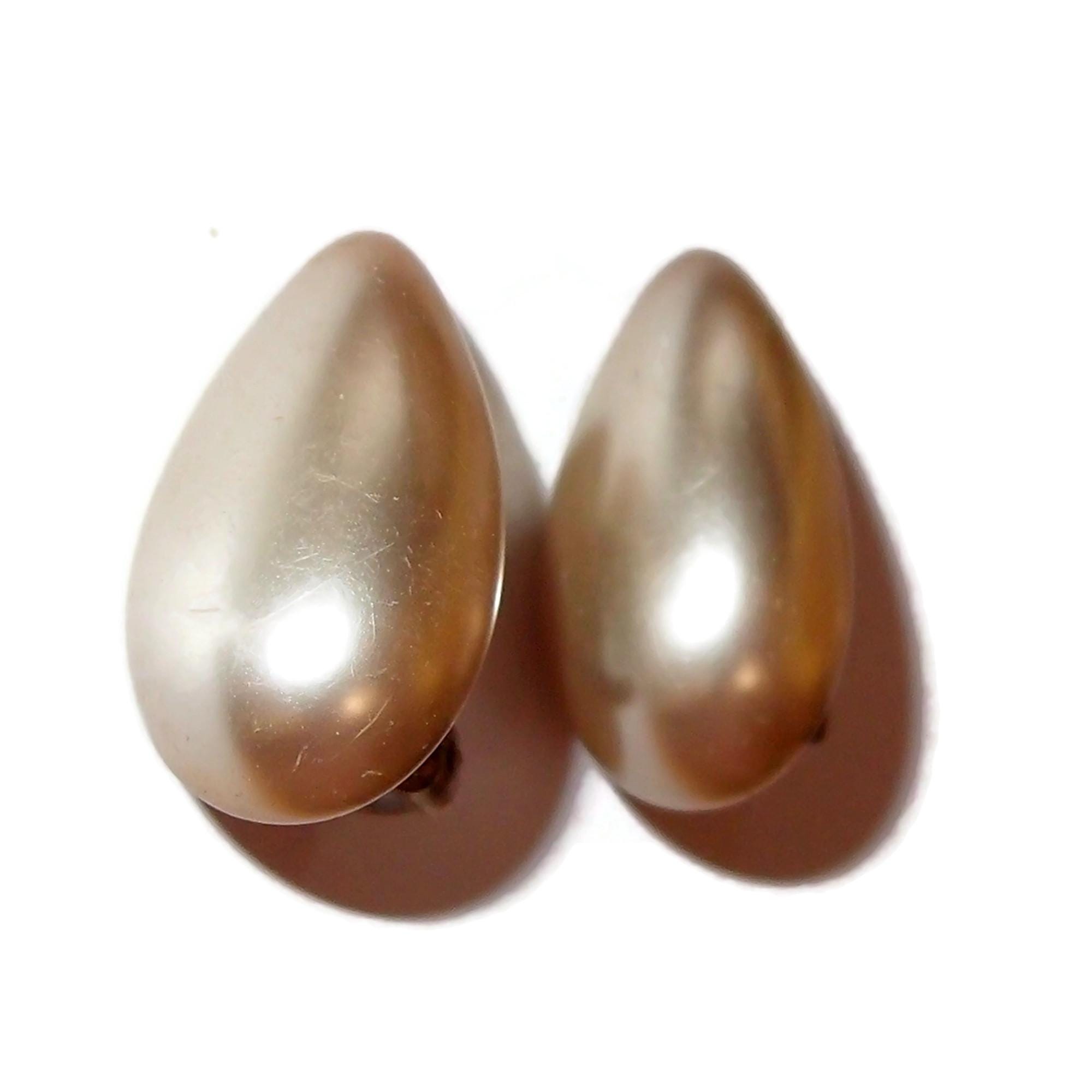 【ほぅ】＊SALE＊彫刻ドロップシェル大粒イヤリング ほぅ】＊SALE＊彫刻ドロップシェル大粒イヤリング ティアドロップ