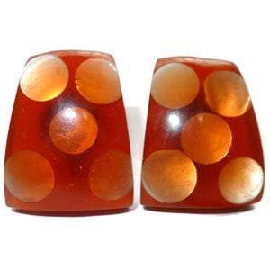 Fabulous Vintage Resin Polka Dot Earrings