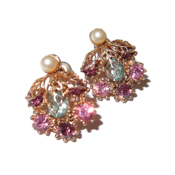 Sweet Powder Blue, Purple and Pink Rhinestone Scre