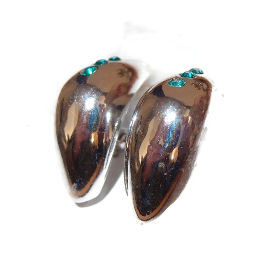 BLOWOUT SALE Unique Vintage Earrings Turquoise Rh… - image 2