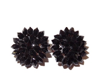 BLOWOUT SALE Black Crystal Earrings that resemble Sea Urgents