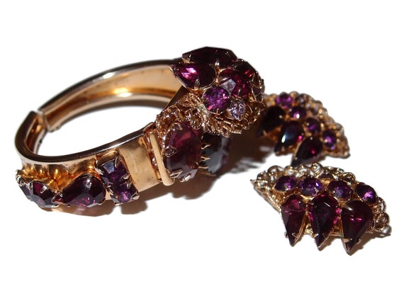 BLOWOUT SALE Outrageous Purple Crystal and Rhines… - image 4
