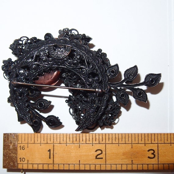 Rare Horseshoe MIRIAM HASKELL Japanned and Copper… - image 8