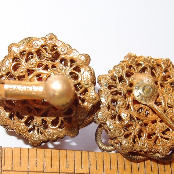 MIRIAM HASKELL Chain and Agate Clip-on Earrings - image 4