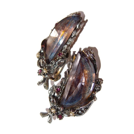 BLOWOUT SALE POMI Italy Huge Art Glass Earrings - image 2