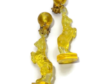 Boucles D'oreilles Clips Vintage Argenté - Motif Fleurs, Créateur, Anciennes