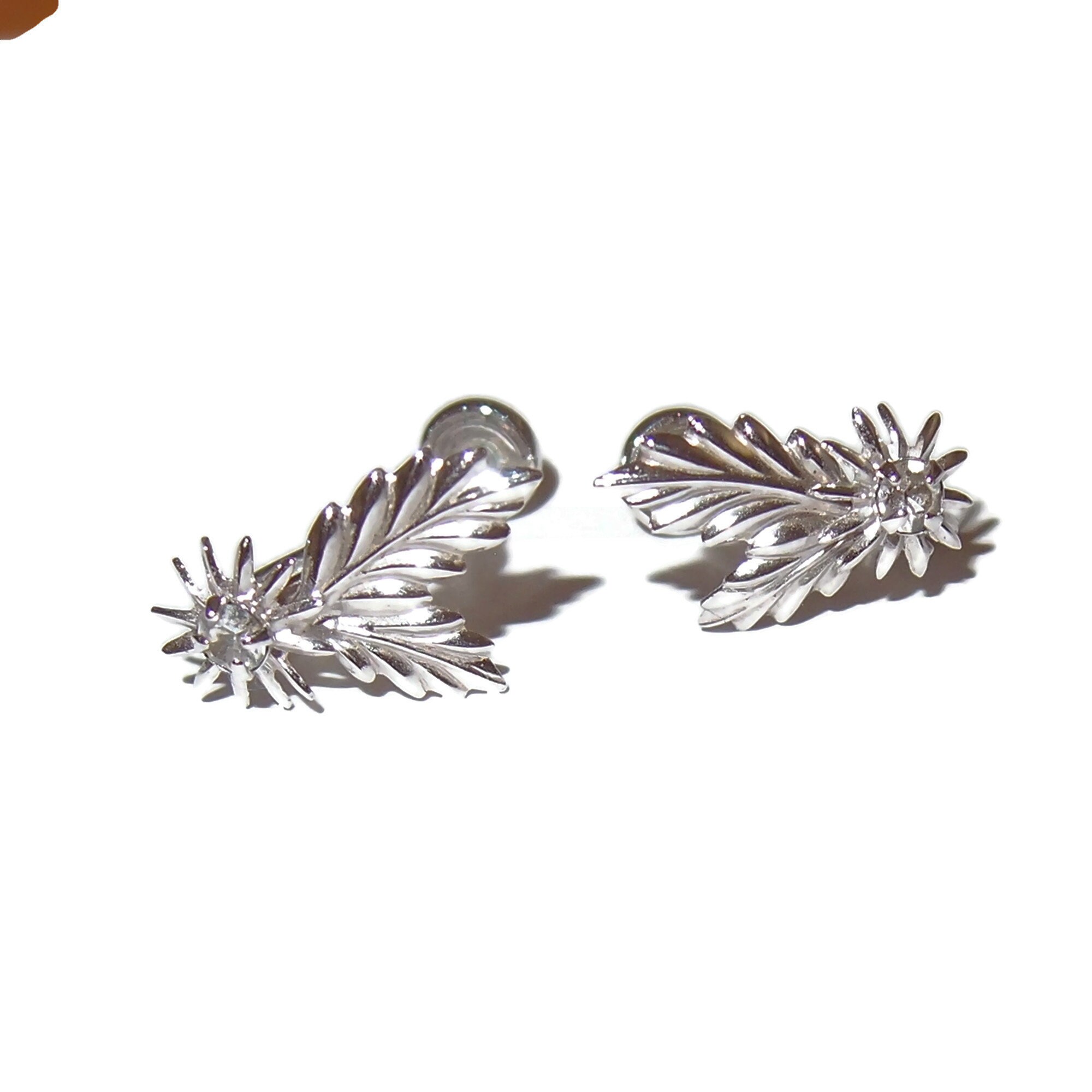 Sterling Silver DCE Curtis Design Screw Back Earring & Pin Set