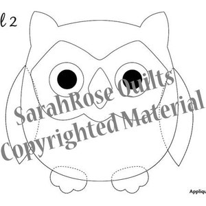 Owl Appliques PDF for Download image 2