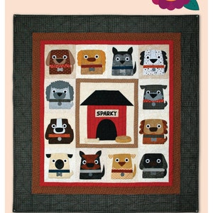 Dog Days Dog Quilt Pattern Machine Applique Quilt Pattern image 1