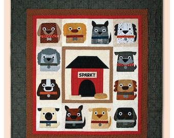 Dog Days - Dog Quilt Pattern – Machine Applique Quilt Pattern