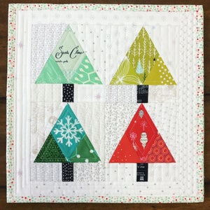 Tinsel Trees Quilt Block | Christmas Tree Paper Pieced Block Pattern