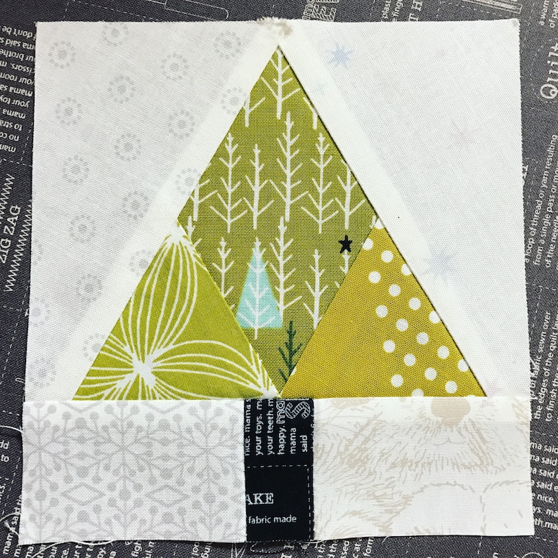 Tinsel Trees Quilt Block Christmas Tree Paper Pieced Block Etsy