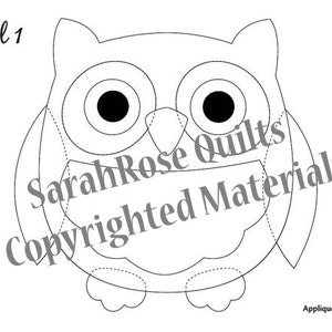 Owl Appliques PDF for Download image 1